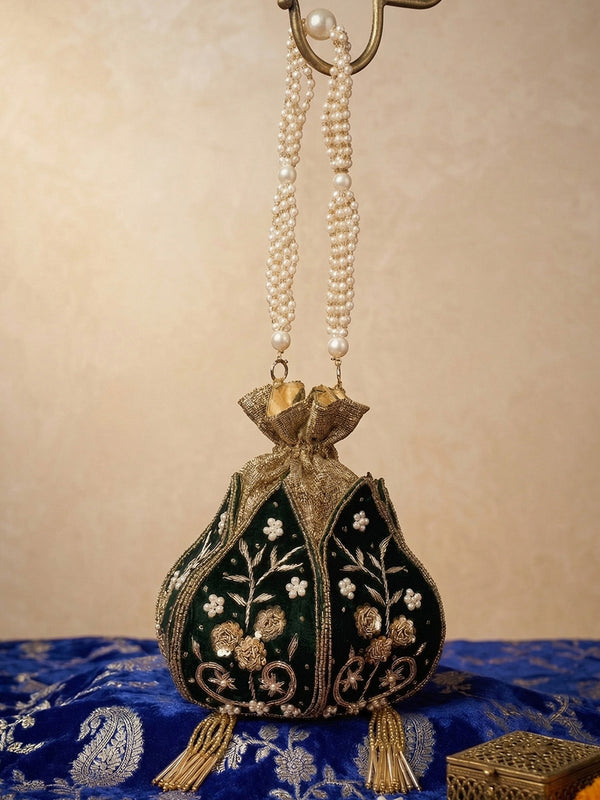 Black & Gold Potli Bag