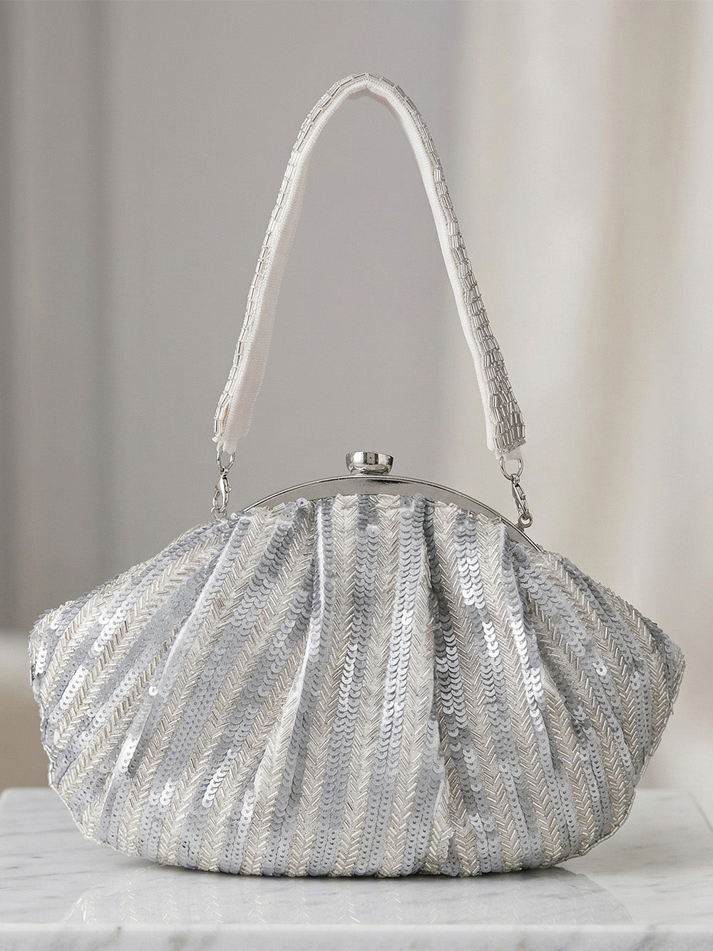 Silver Women Shoulder Bag