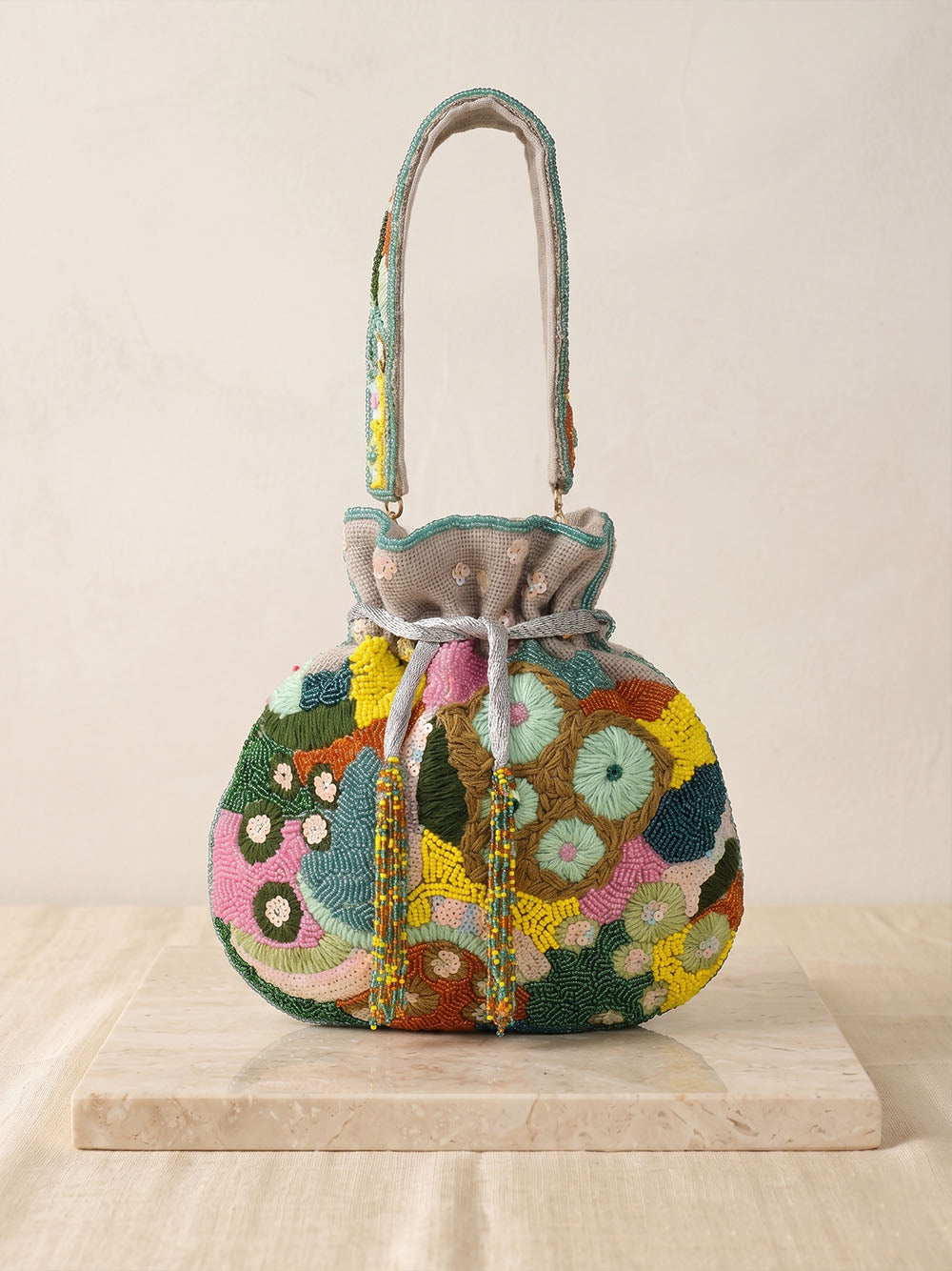 Handcrafted Women's Multicolor Potli