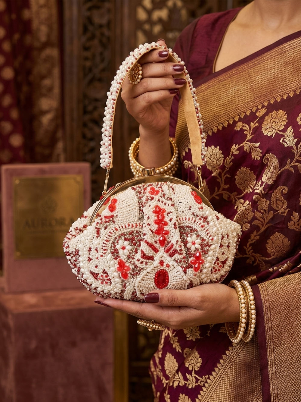 Women's Pink Potli Bag