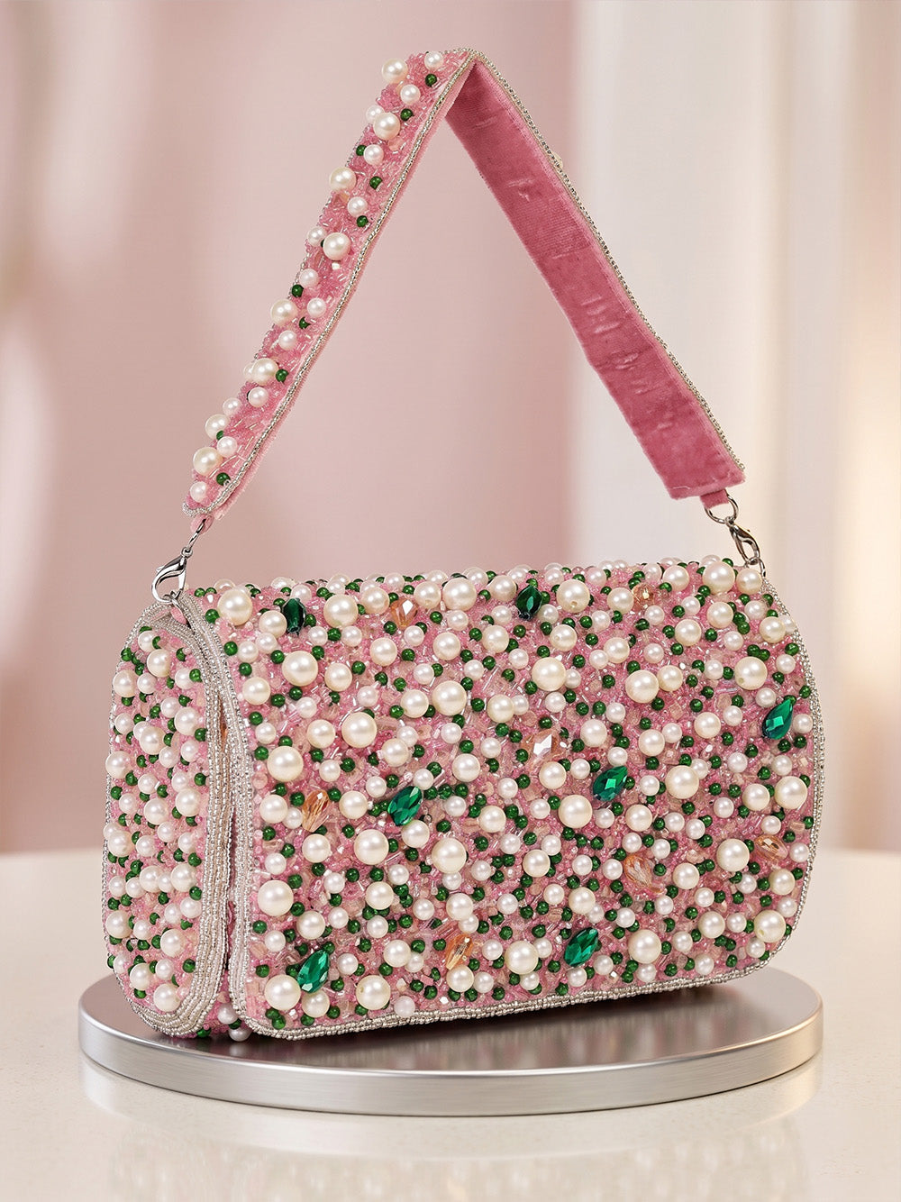 Pink-Peach & Green Pearl