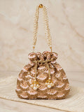 Handcrafted Women's Golden Potli