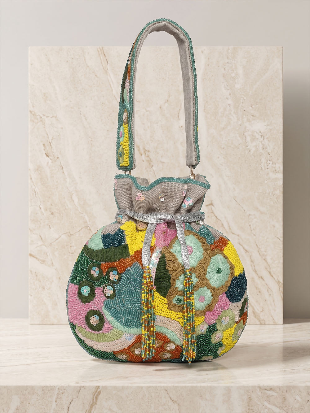 Handcrafted Women's Multicolor Potli