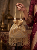 Women's Gold Velvet Potli