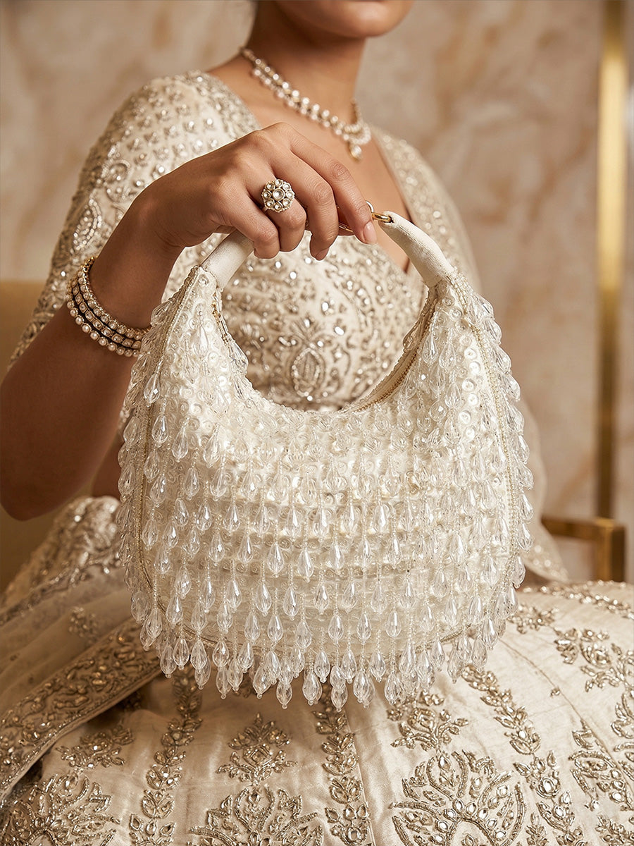 Women White Potli