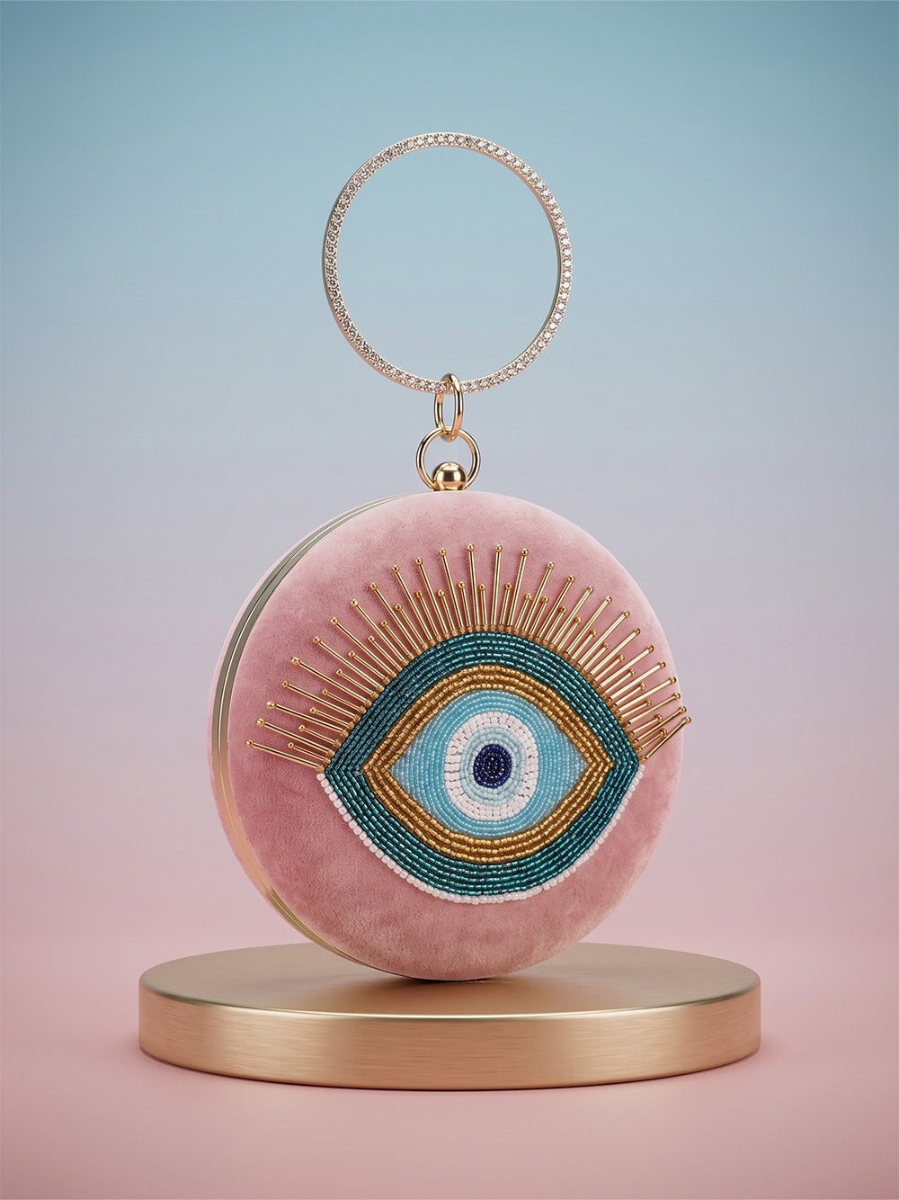 Handcrafted Casual Pink Clutch