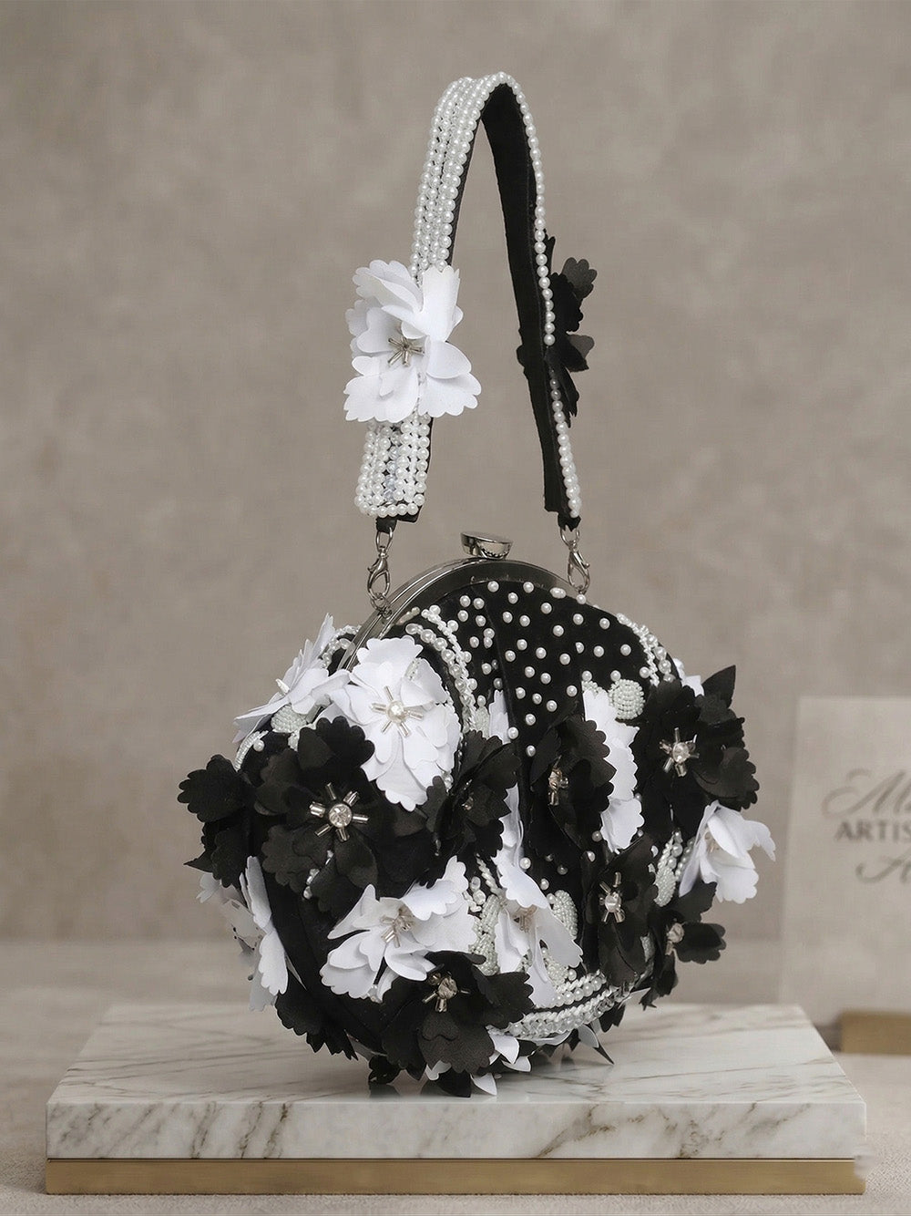 Women Black and White Potli