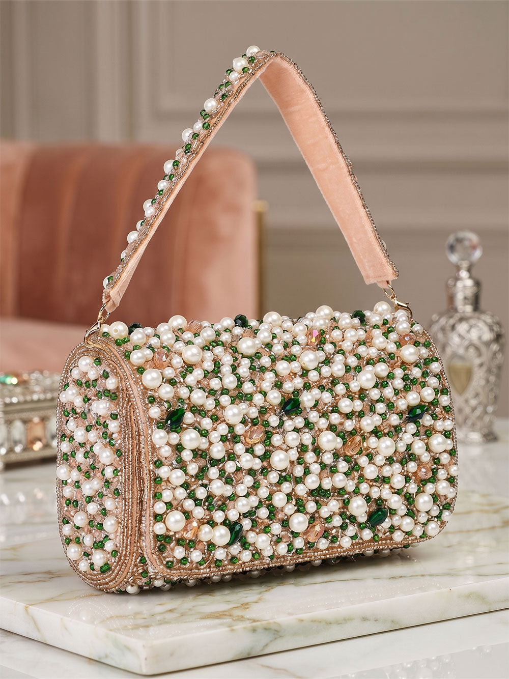 Peach & Green Pearl
