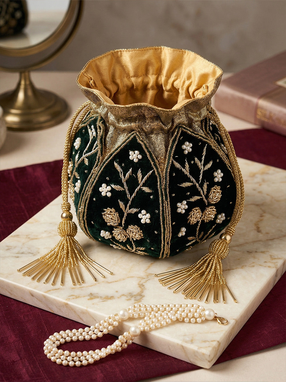 Black & Gold Potli Bag
