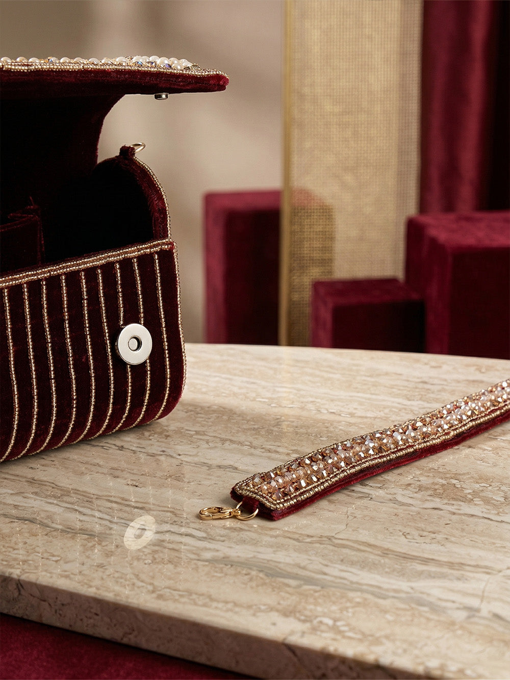 Kadisha Embroidered Evening Handbag for Women