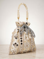 Handcrafted Women's Cream Potli