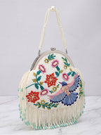 Women's White Potli Bag