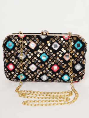 Party Black Clutch